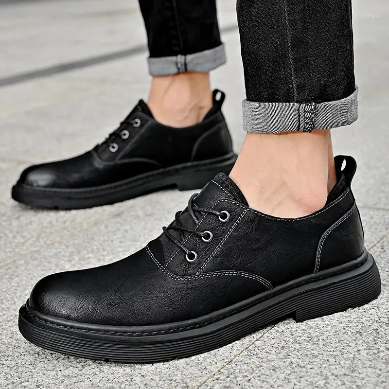 Casual Shoes The Four Seasons Outdoor Men Office Formal Comfort Genuine Leather Driving Fashion Trends Dating Party