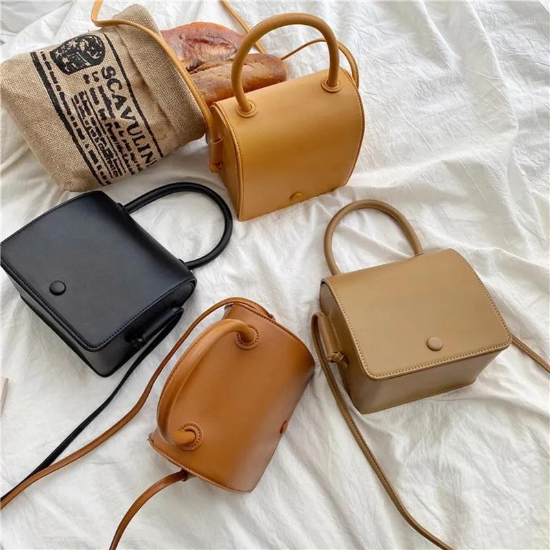 Shoulder Bags Women's Bag Cute Solid Color Small PU Leather For Women 2024 Summer Korea Handbags And Purses Female Travel Totes