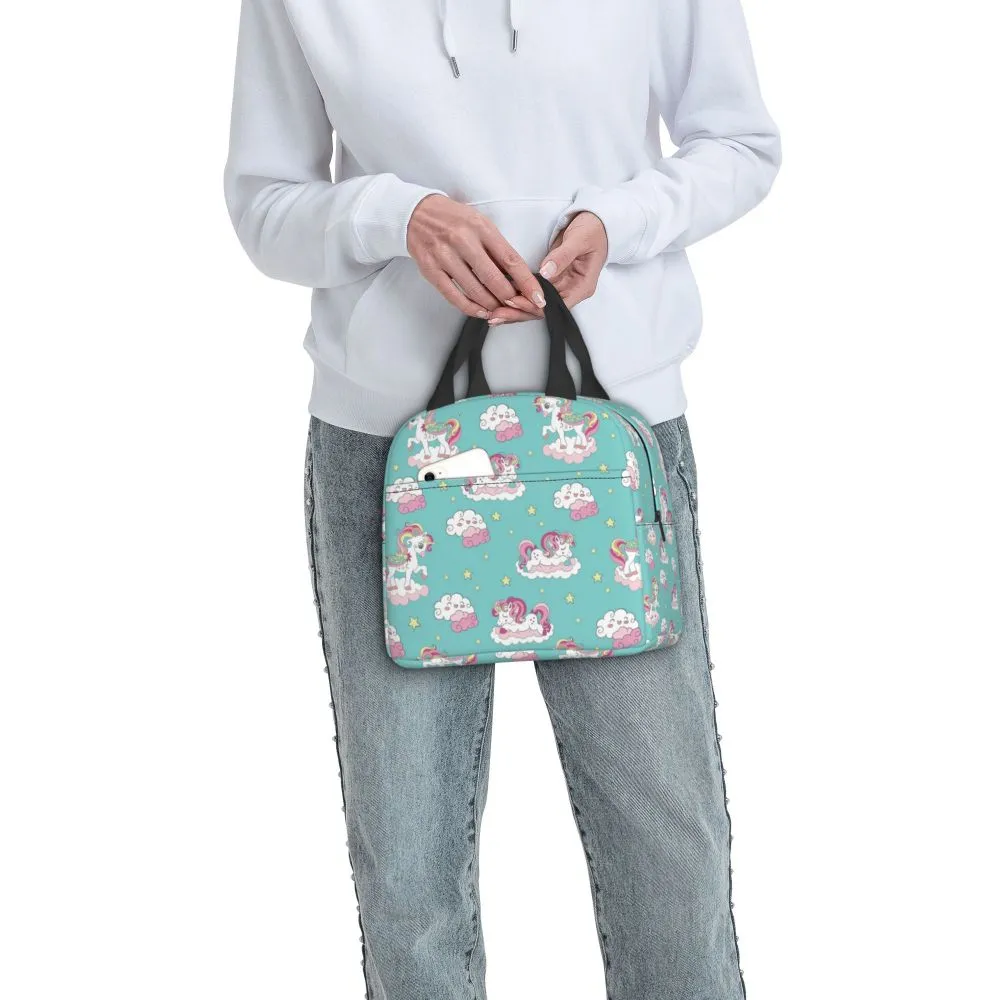 Dreaming Unicorns Lunch Bag Men Women Cooler Warm Insulated Lunch Boxes for Children School