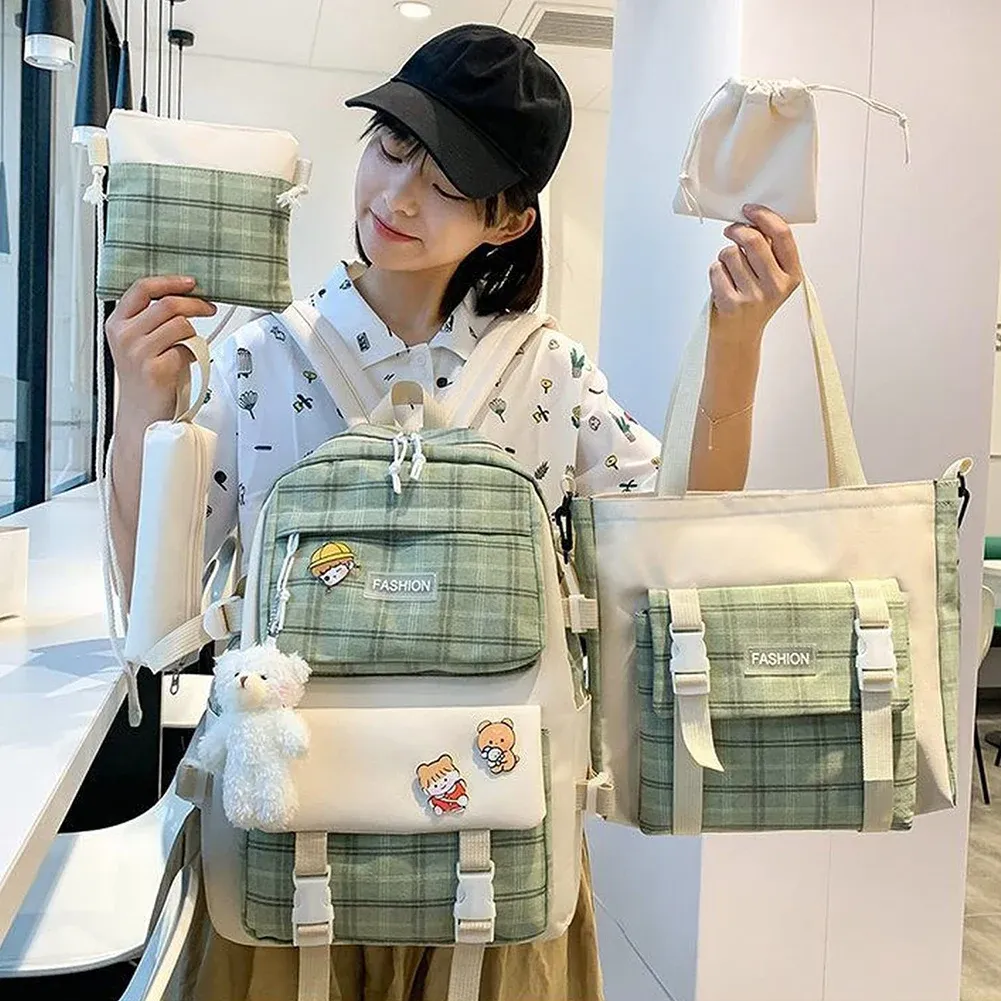Plaid canvas backpack hotsell