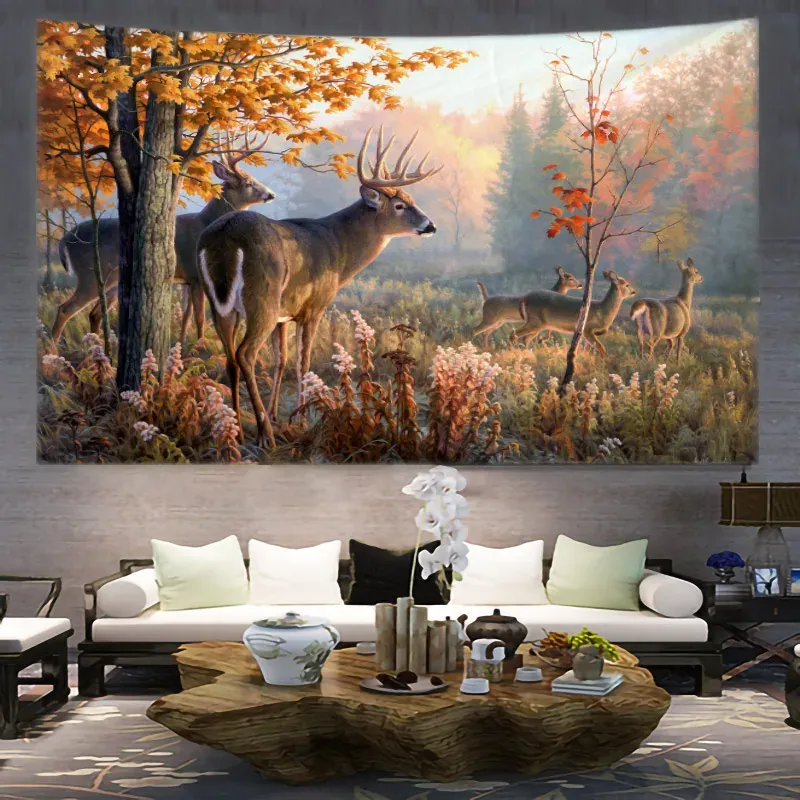 1Pcs Forest Eik Tapestry Tree Tapices Room Wall Art Home House Bedroom Aesthetic Decor For 2023 Tapiz Y2k Arazzi Hanging