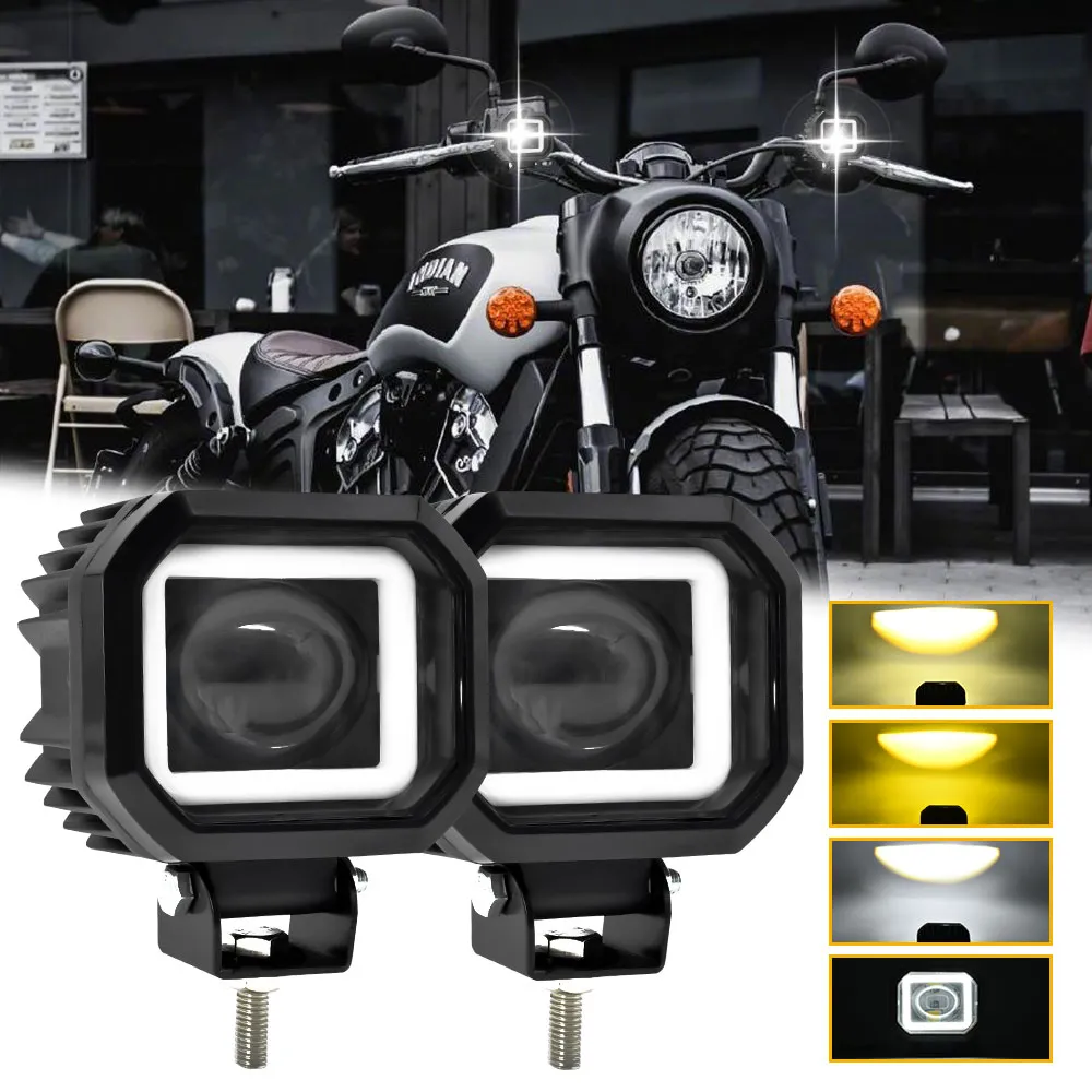2PCS 15W LED Spot Work Lights – Offroad SUV ATV Motorcycle Driving White Fog