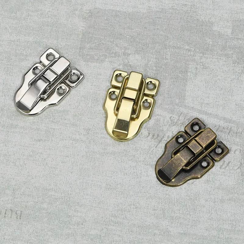 5 Sets Antique Bronze Wood Case Latches - 28x23mm Zinc Alloy Chest Box Clasp Closures With Screws