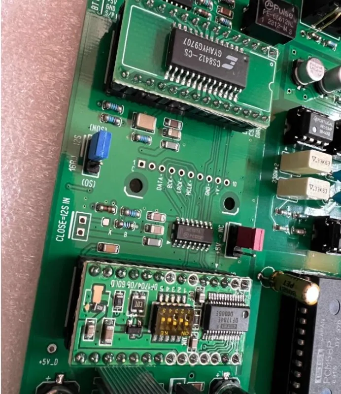 PCM58P Dual DAC CS8412 Decoder Board with Coaxial Bluetooth I2S Input ...