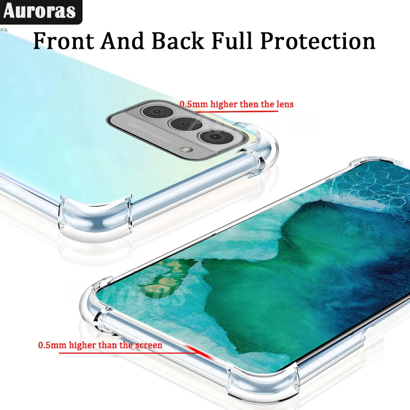 Auroras For Nokia G42 Cover Clear Airbag Corners Frame Silicone Shockproof Soft Shell For Nokia G32 G22 C110 C210 Phone Case