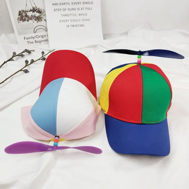 56CM Propeller Baseball Cap with Detachable Rainbow  display picture 3