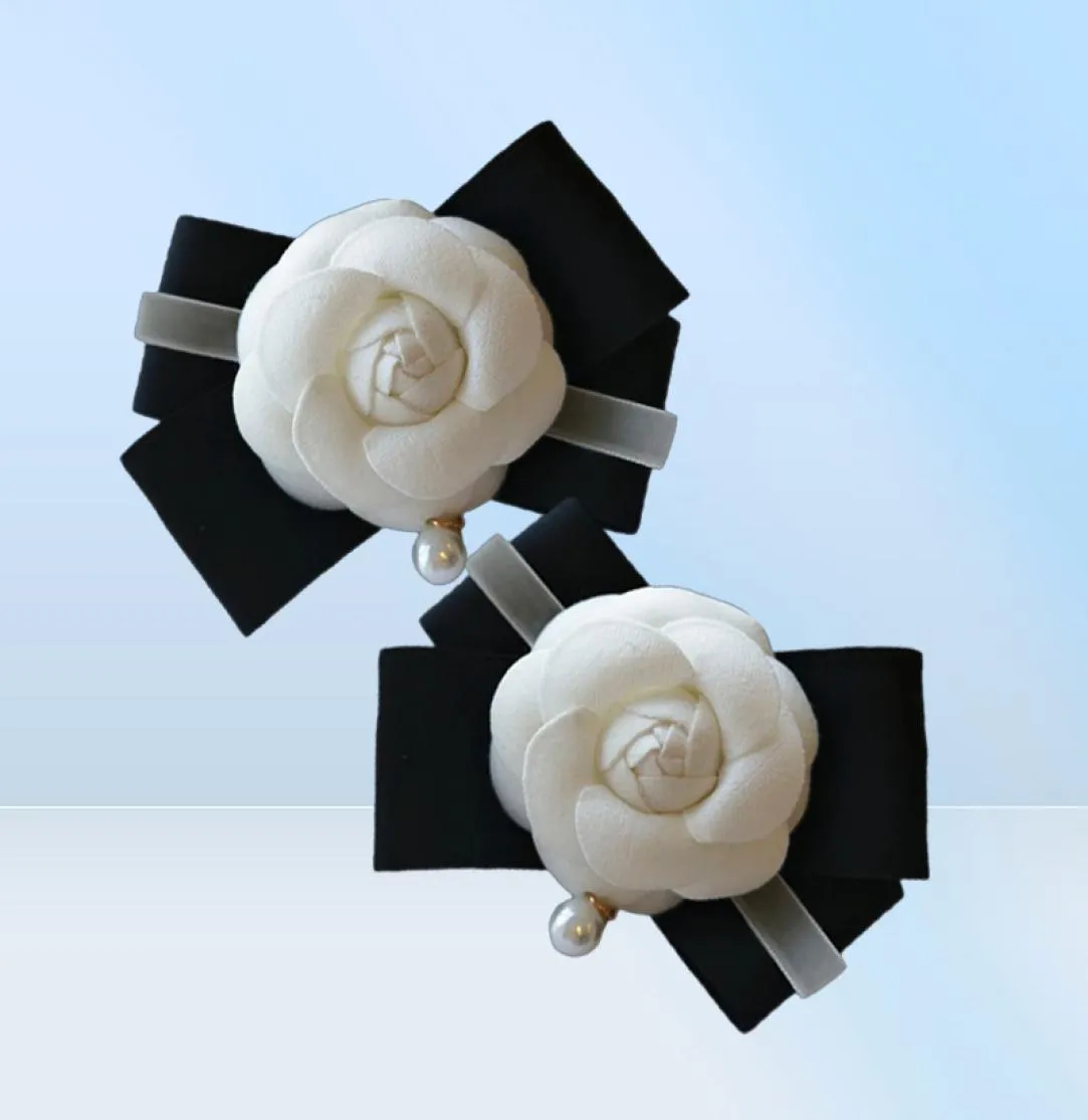 Pins Brooches Korean Version Of Highend Pearl Bow Ribbon Camellia Flower Brooch Fashion Women039s Jewelry Gifts5497989