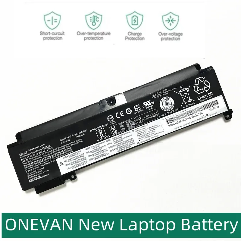 Batterie per laptop T460S ONEVAN NUOVA PER LENOVO T470S 01AV406 00HW023 00HW024 00HW025 00HW022 01AV407 SB10J79004 SB10F46463