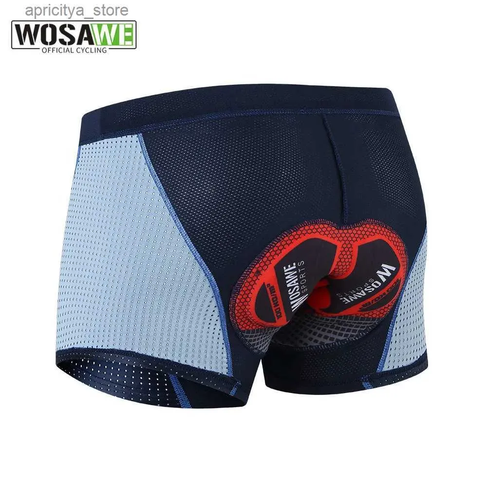 Kolarstwo szorty Wosawe Upgrade Shorts Mężczyźni Kolarstwo Underpant Pro odporna na szok rowerowe rowerowe rowerowe rower MTB Rower Man Man Man Shorts L48