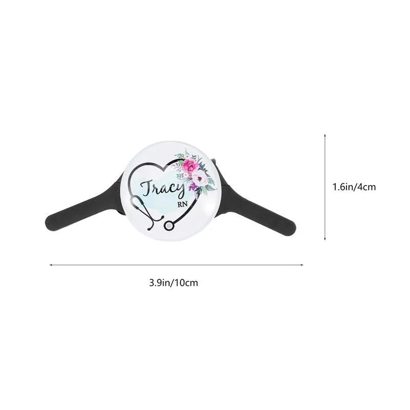 Cute Cat In Space Stethoscope Tag Personalized,Nurse Doctor Stethoscope Id Tag Customized Medical Stethoscope Name Tag With Writable Surface Black