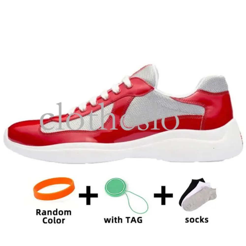 Designer Top Prad Americas Men's Casual Shoes Runner Women Sports Shoes Low Top Sneakers Shoes Men Rubber Sole Fabric Patent Leather Wholesale Rabatt Trainer 688