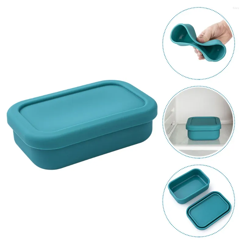 Dinnerware Salad Silicone Contêiner Bento Caixa Bento Conveniente Fridge reutilizável