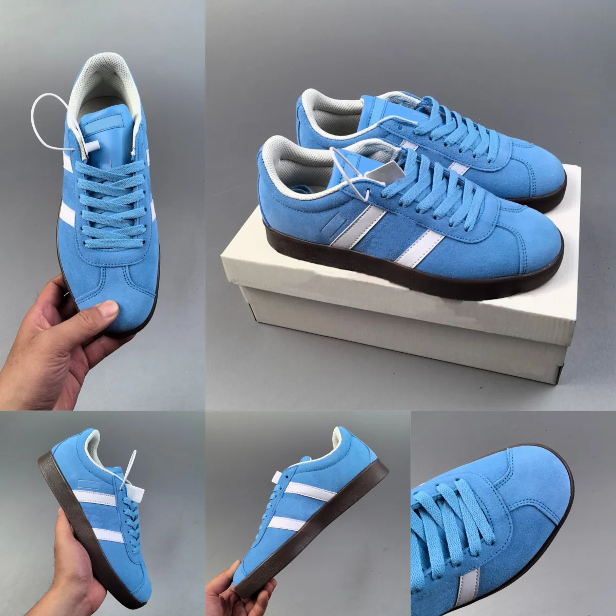 2024 Diseñador zapatos casuales Gametalker Blue Color Hot Model Men Mujeres Outdor Indoor Entrenadores 36-45