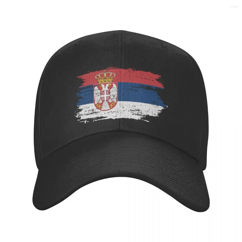 Ball Caps Classic Serbia Flag Baseball Cap Women Men Alitable Ajustement Unisexe Serbe fier papa Hat Spring Snapback