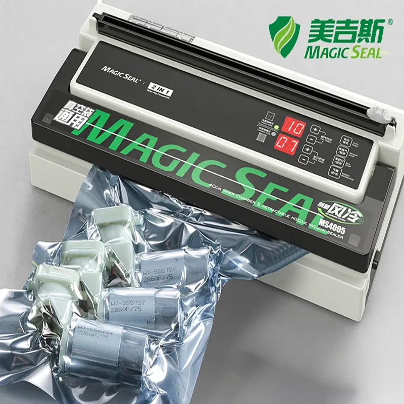 Sealers MAGIC SEAL Commercial Household Food Vacuum Sealer Packaging Machine MS4005 Dry and Wet Vacuum packer With Air Cooling System