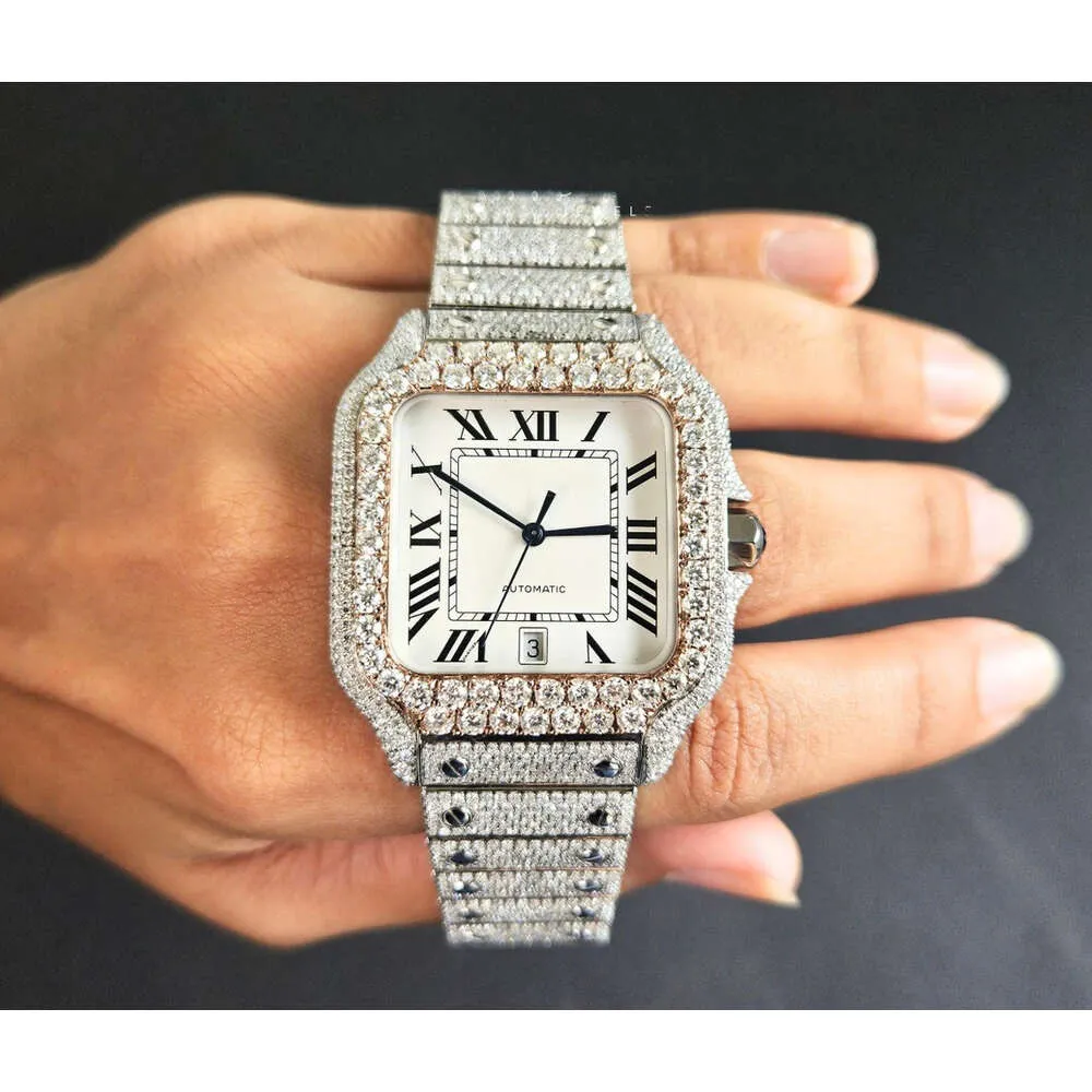 Luxury à la recherche entièrement Iced Out for Men Woman Top Craftsmail Unique et cher Mosang Diamond 1 1 5A Montres pour Hip Hop Industrial Luxurious 2815