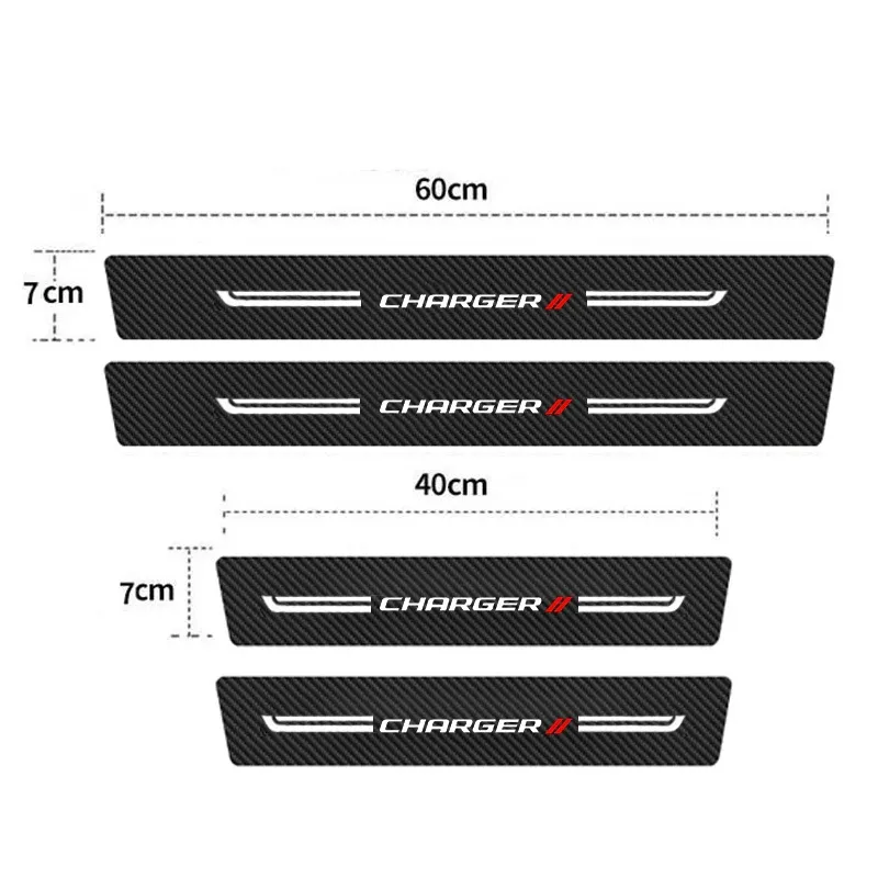OXILAM Carbon Fiber Door Sill Protector For Toyota – Anti Scratch Decal Sticker