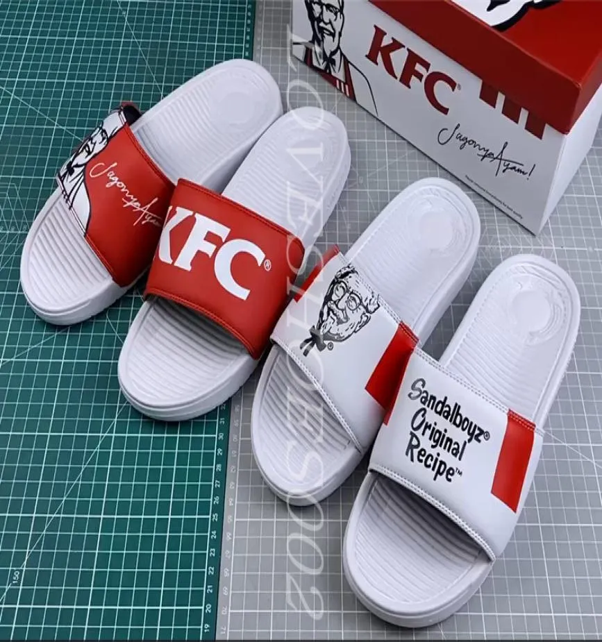KFC X Sandalboyz Honor Indonesia Colonnello di pollo fritto Sanders Jagonya Ayam Uomini Donne Scappuga Domenne3090316