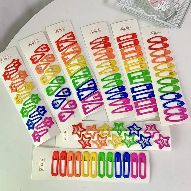 Girls Baby Colorful Hair Clips Simple Candy Color Children Hairpin Sweet Kid Geometric Metal Barrettes Hairclip Headdress From 4 82 DHgate