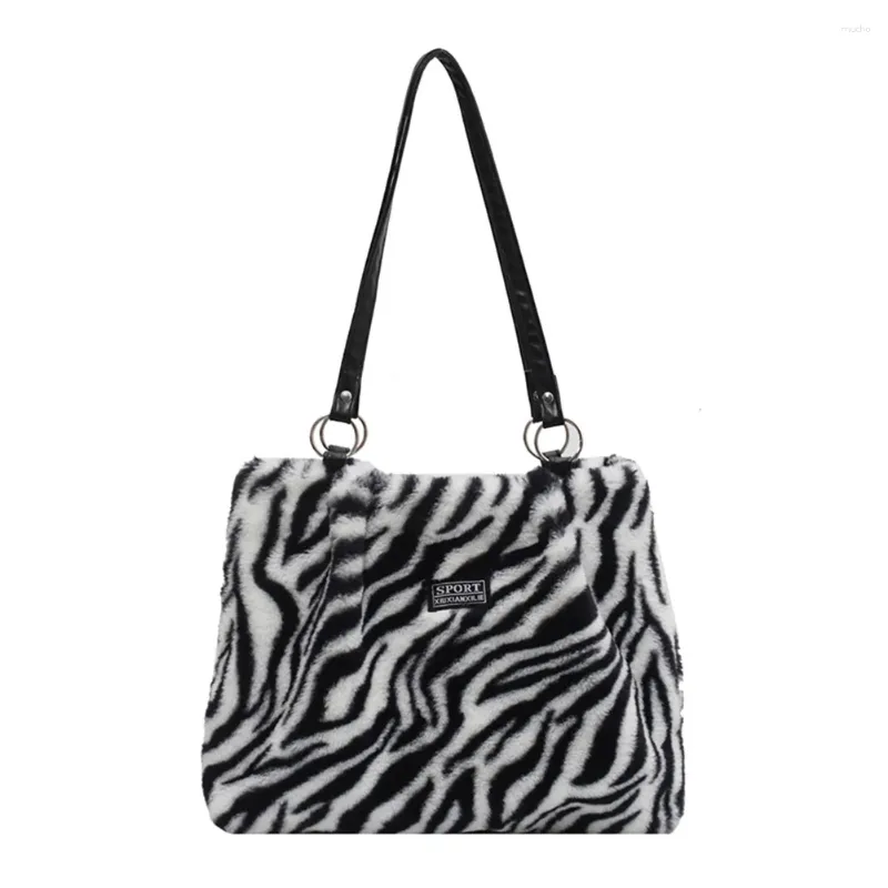 Sacs à bandouliers Vintage Femmes Sac créatifs Zebra Stripes Modèle Cow Printing Girls Fashion Fashion Hands sacs