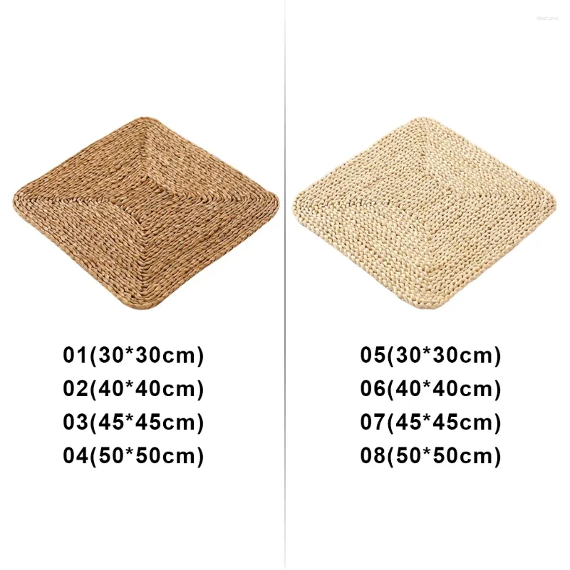 Kudde vävt säte halm futon tatami pad hem hushåll rotting pallstol matta för meditation majsskikt/4040