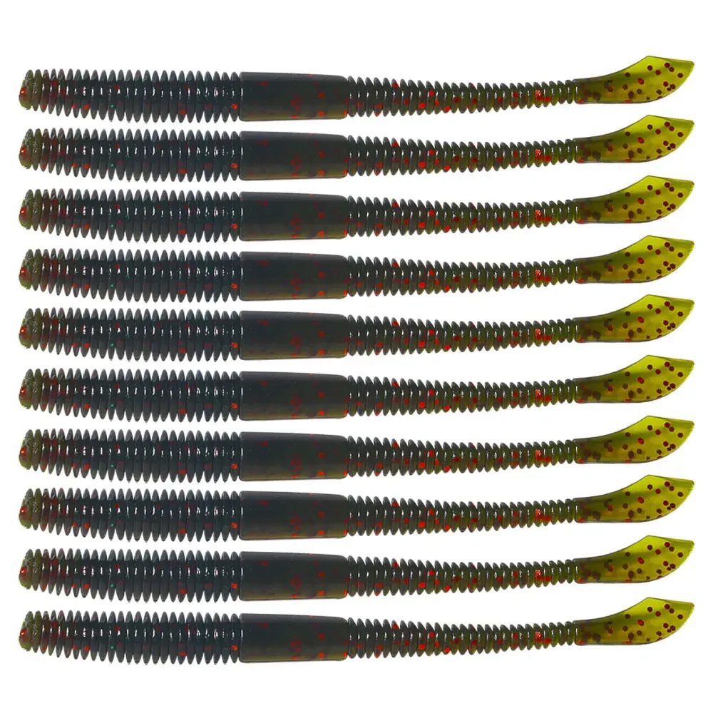 10 pc 10 cm 2.3G Zee Visserij Plastics Soft Lure Bait Aardworm Wobblers Forel Aas Worm Lure SpinnerBait Fishing Goods Accessoires