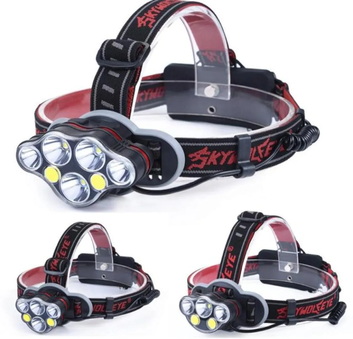 50000LMヘッドライトT6RED COB LEDヘッドランプUSB RechargeAbl Head Light 8モードランタン照明Torch18650 Battery56181588524779