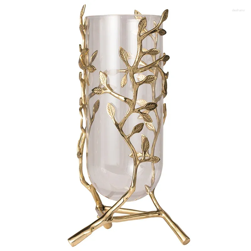 Vases European Creative Glass Vase Decoration Living Room Flower Arrangement Simulation Dry Home