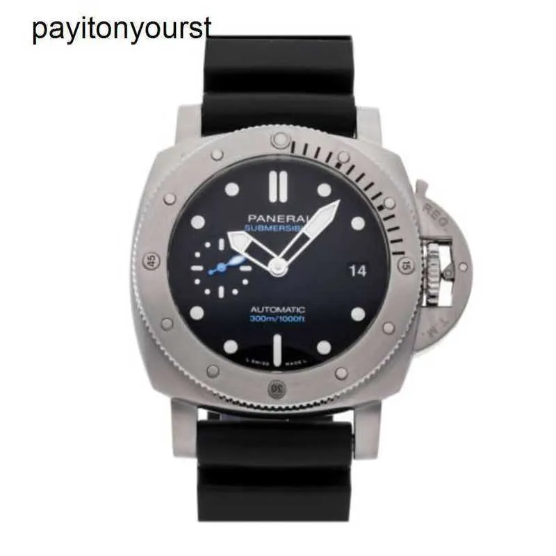 Panerais Watch Męskie zegarki nurkowe automatyczne 42 mm stalowe opaski Pam 973
