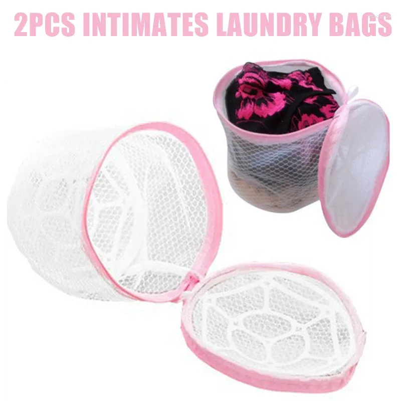 Laundry Bags 2 Pcs High Quality Bra Washing Bag Net Mesh Sock Machine Basket Lingerie Underwear Clothes Household Cleaning