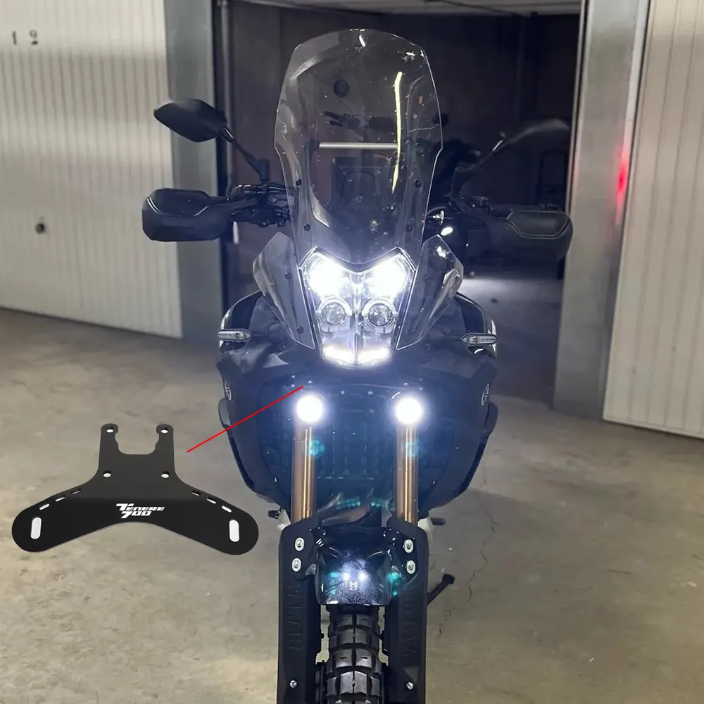 Supporto Staffa Per Fendinebbia Ausiliari Per Yamaha Tenere 700 XTZ 700 T7 – In Alluminio - Foto 3