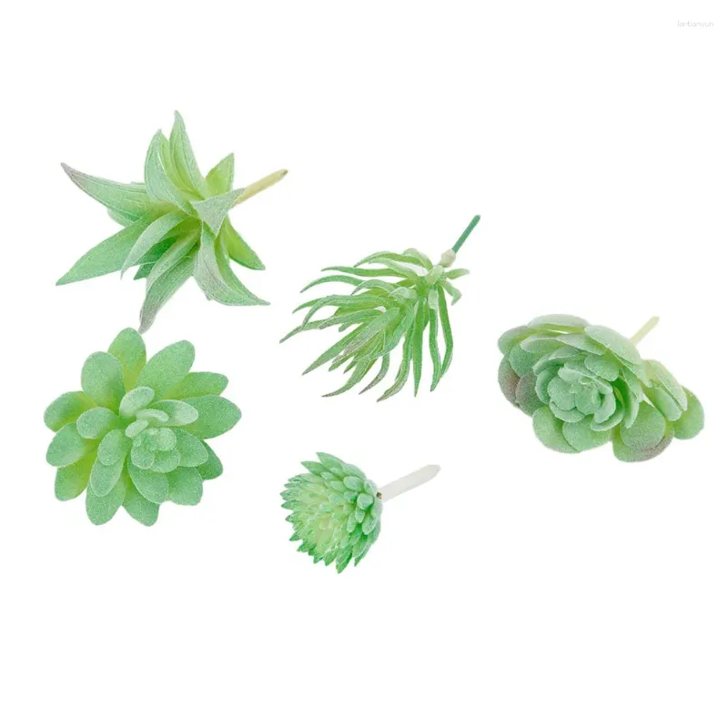 Fiori decorativi succulenti artificiali pianta interno e esterno succulenti set 5pc perfetti per la mostra domestica
