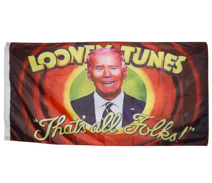 Looney Tunes That039s All Folk Biden 3x5ft Flags Outdoor 150x90cm Banners 100D Polyester Couleur vive de haute qualité avec deux BRAS1523282