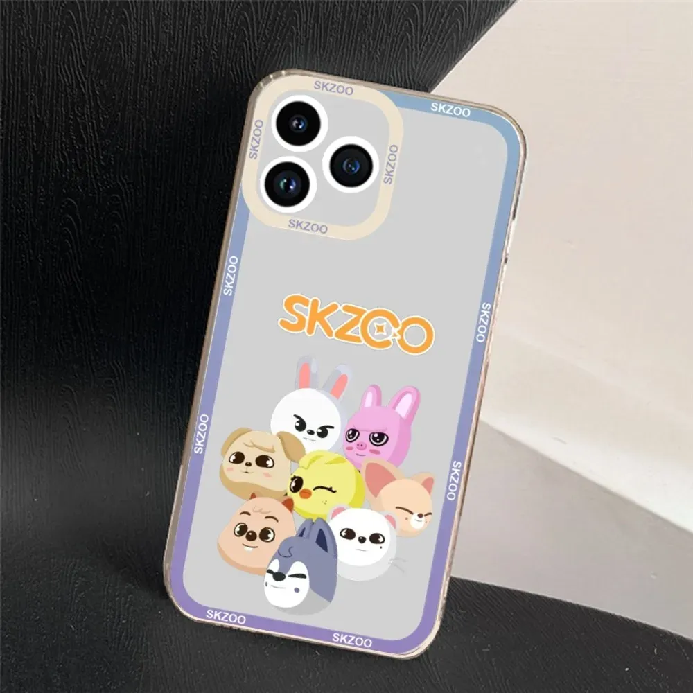 KPOP quente Stray-Kids SKZOO CASE para iPhone 11 12 mini 13 14 Pro Max Transparent Shell