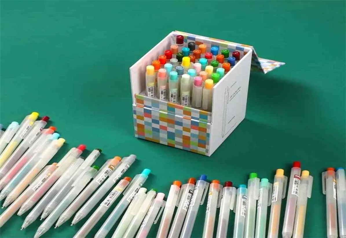 JIANWU 36 Colorsset Cute Fresh Large Capacity Colors Gel Pen Set Simple Translucent Writing Gel Pen For Student Supplies Kawaii 21055390
