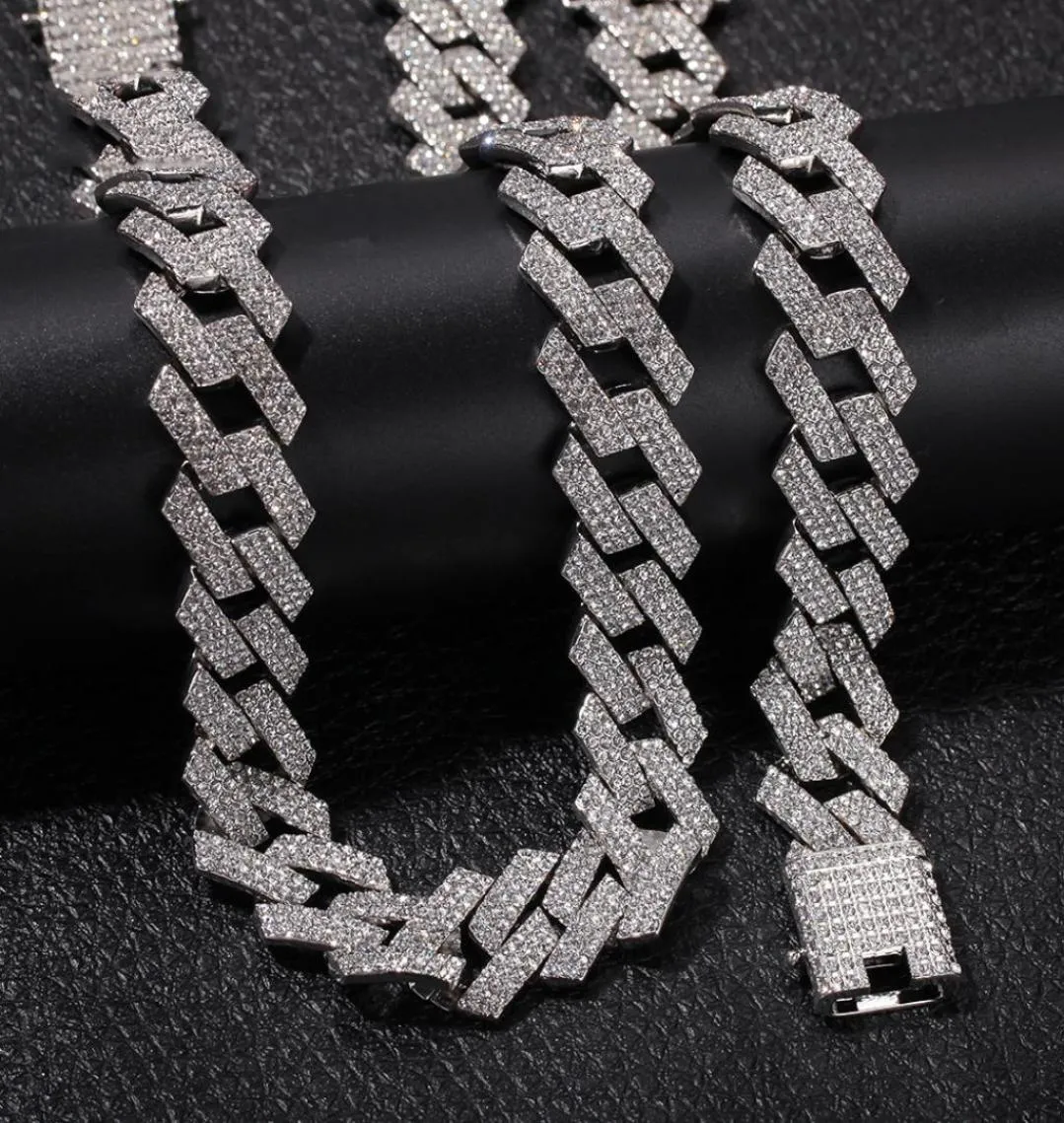 ECED Out Out Miami Cuban Link Chain Herren Roségoldketten Dicke Halskette Armband Mode Hip Hop Jewelry3605611