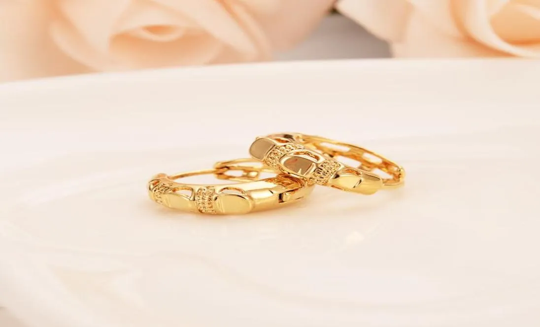 New Design big Hoop Earring Fine Gold GF ed Earings For Women Girls Romantic punk party Jewelry Wedding Gift3992123