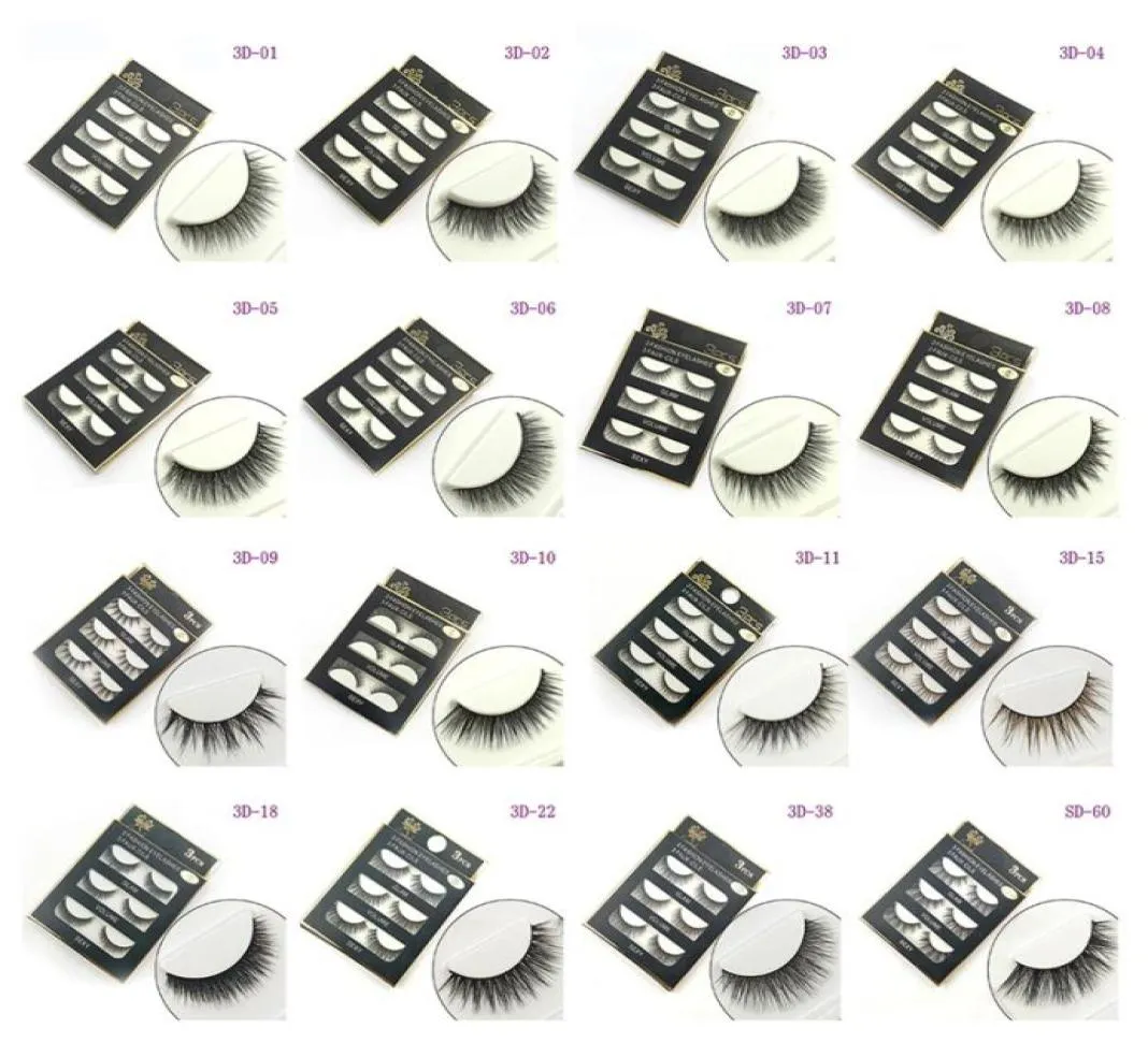 3D valse wimpers 16 stijlen handgemaakte schoonheid dikke lange zachte lash nep oog lashes wimper sexy 30010786127615