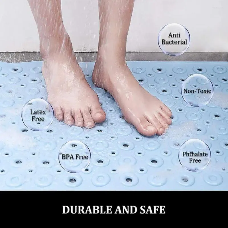 バスマットバスルームマット強力な吸引カップ付き非滑り床パッドは、ホームエルドーム用の滑り止め防止防止アンチスリップ88x40cmシャワー