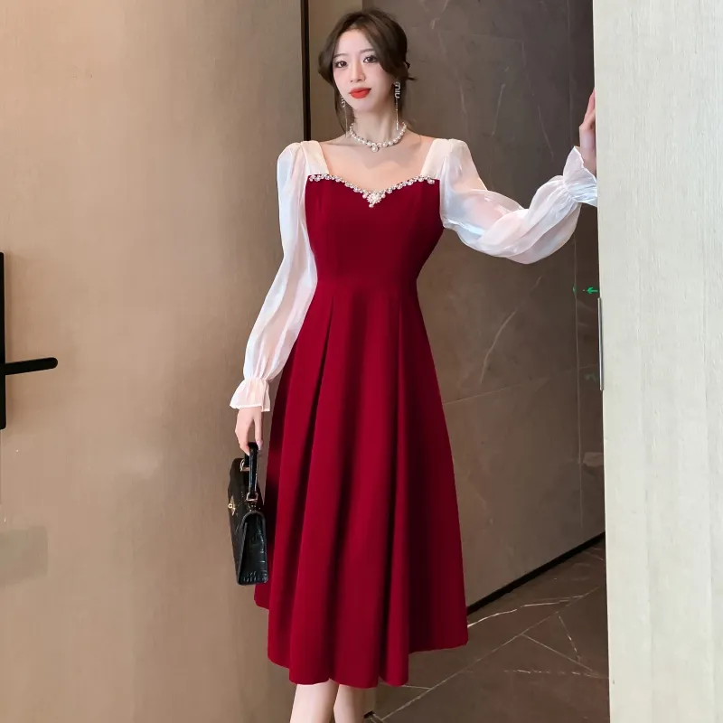 Toast Bride Mid Calf Red Jersey Dress For Women,... From Ddmyearth, $101.9  | DHgate.Com