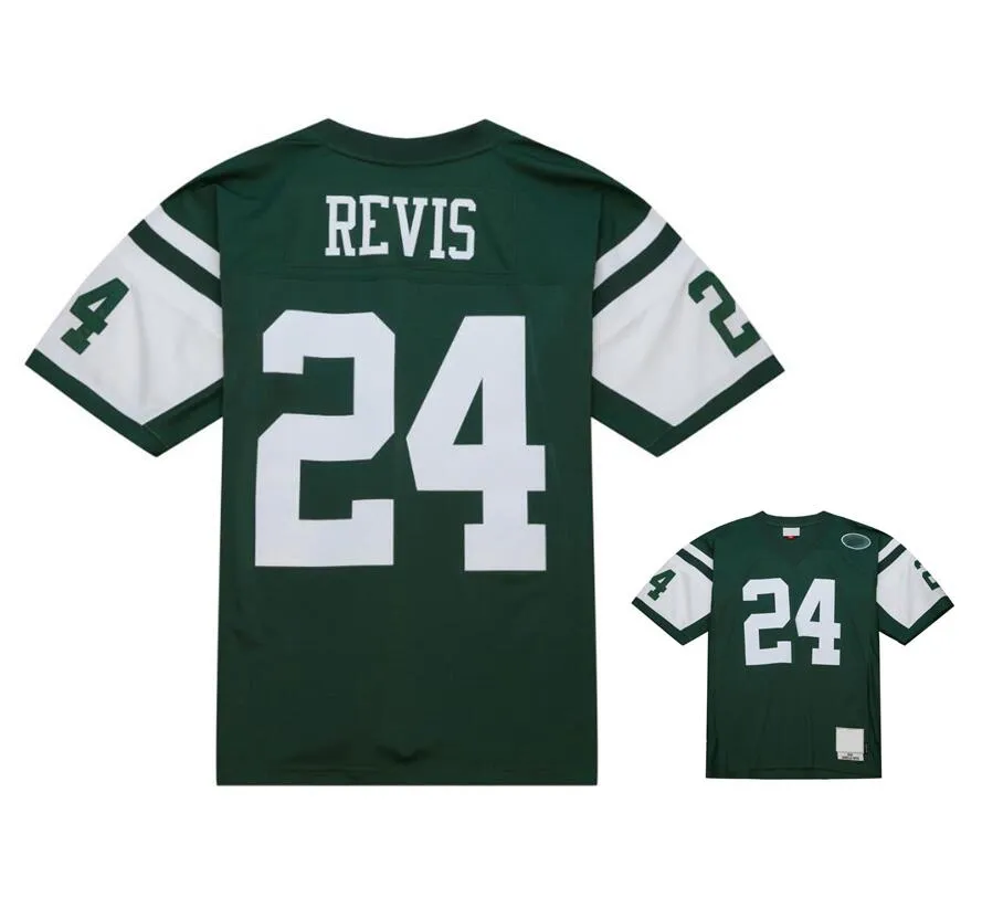 Nähte Fußballtrikots 24 Darrelle Revis 2009 Mesh Legacy Retro Classics Jersey Männer Frauen Jugend S-6xl