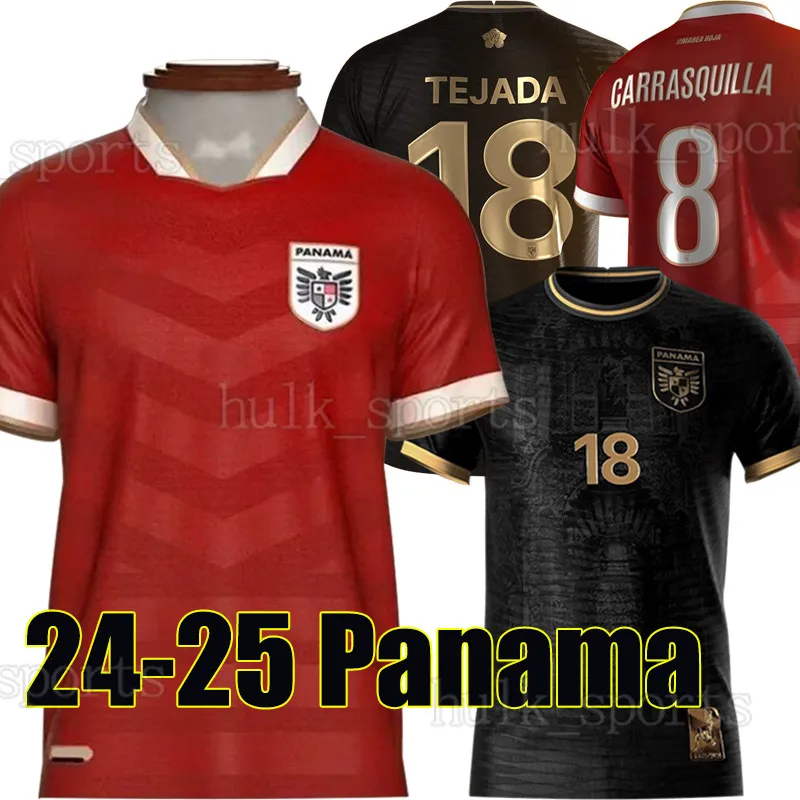 24/25 Panama Socer Jerseys Eric Davis Alberto Quintero 2024 2025 홈 레드 국가 팀 남자 키트 축구 셔츠 유니폼