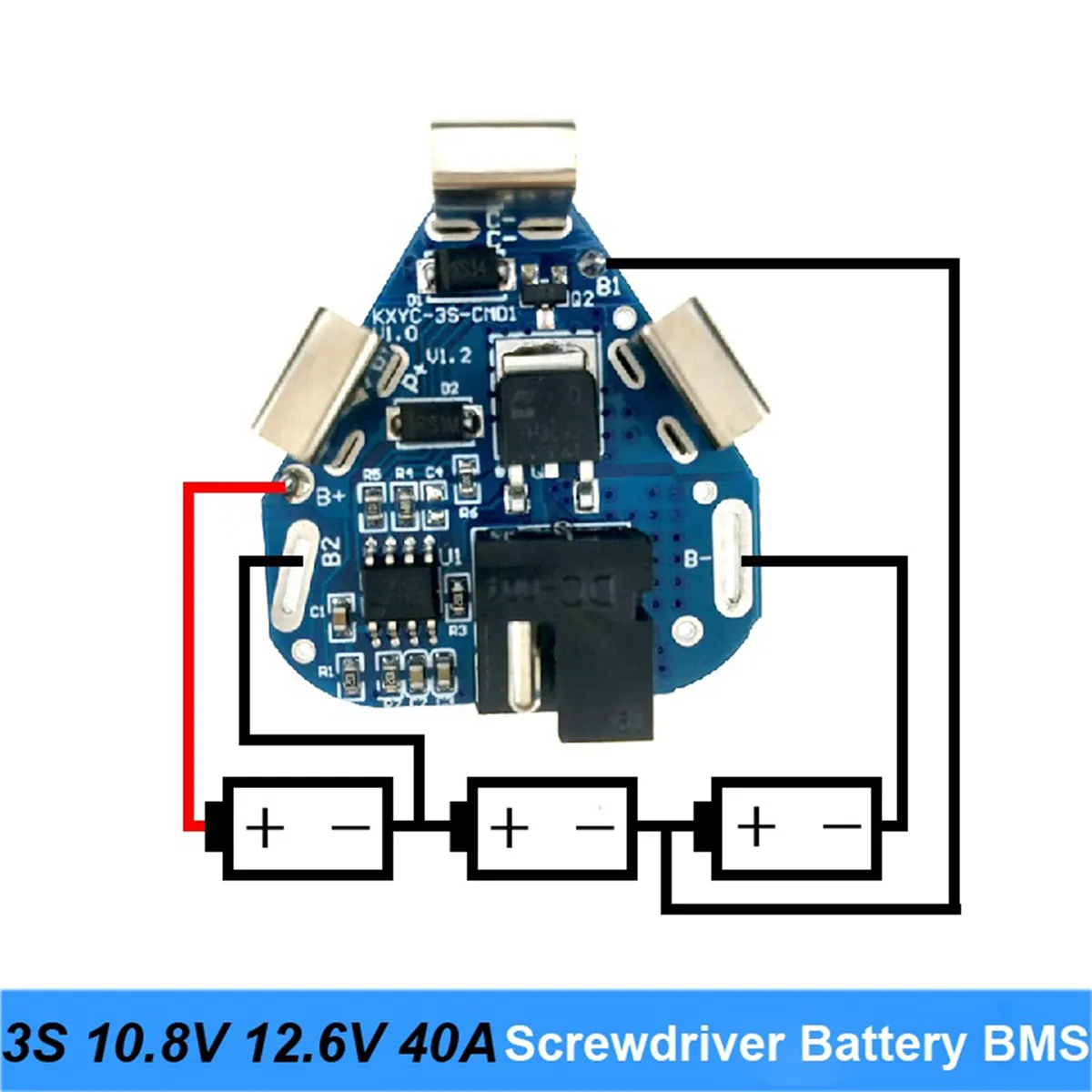 5X 3S 10.8V 12.6V 40A BMS Lithium Battery Board for 18650