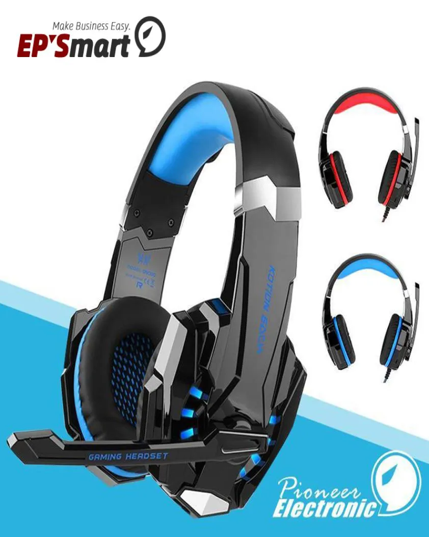 Kotion entier chaque écouteur de tête stéréo informatique G9000 Casque Bass Bass Game Casque Écouteurs avec Mic L1336831