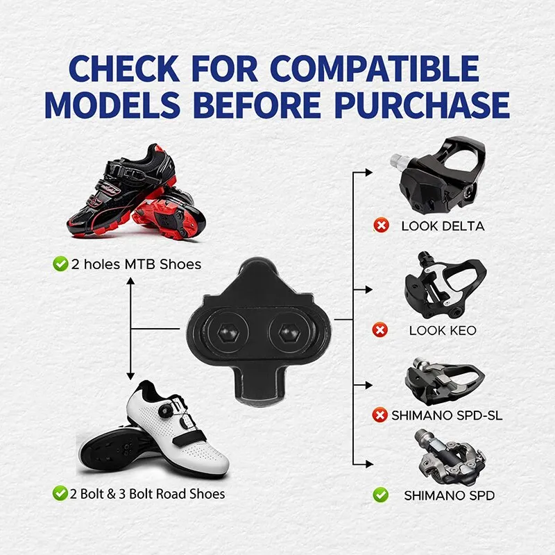 DHgate Mountain Bike Shoes Cleats for Shimano SH51 SPD MTB Cleats Multi Release Spd Pedal Cycling Shoes Clips Set Bicycle Accessories Sports Outdoors