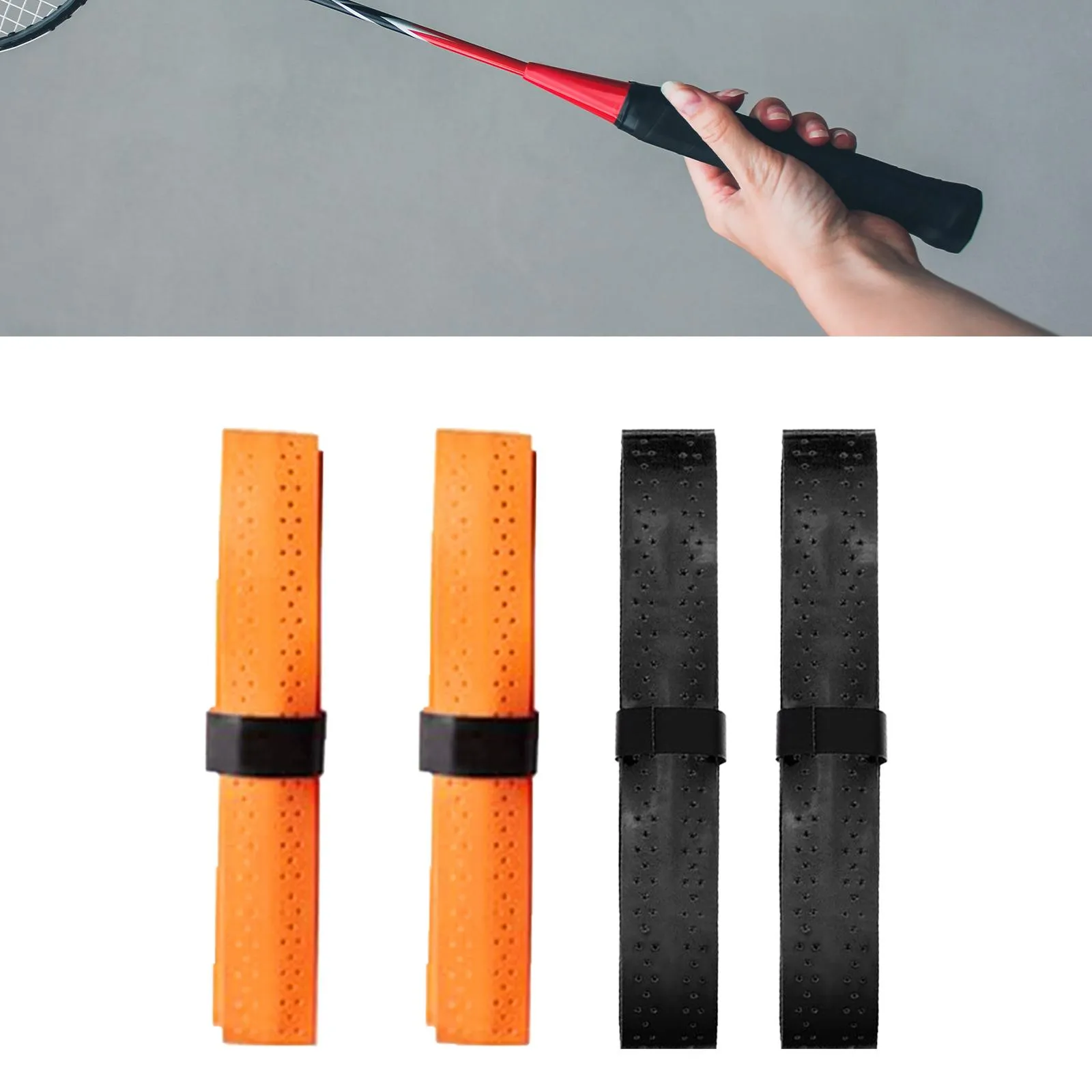 Grip Racket Wrapper Tennis Racquet Grip Wrap - Ultra Absorbent Perforated Overgrip for ...