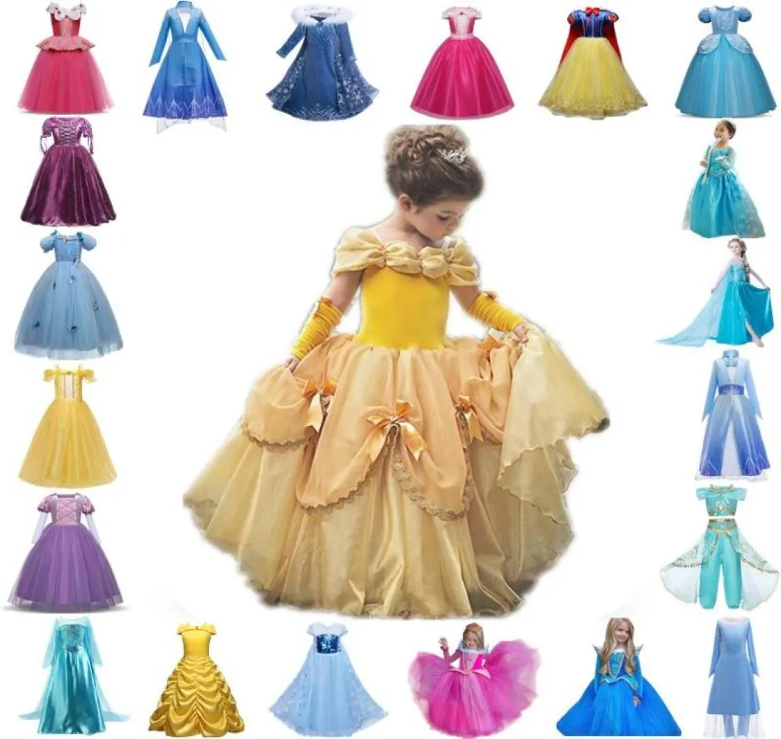 Vestidos de menina meninas Princesa fantasia infantil festa de shalloween vestido de cosplay disfarce de natal 4-10 anos roupas 7853916