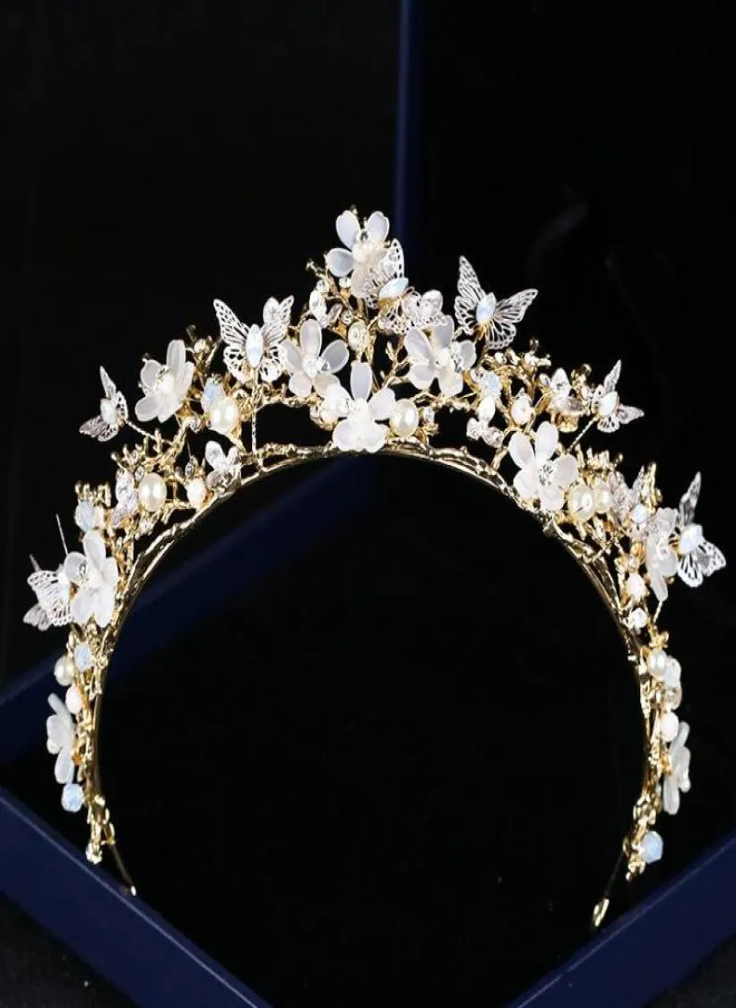 Schöne handgemachte Kristallhochzeitskronen und Tiaras -Strass -Kopfbedeckungen Brautmädchen Frauen Proms Abend Brithday Party Kleid 1866783