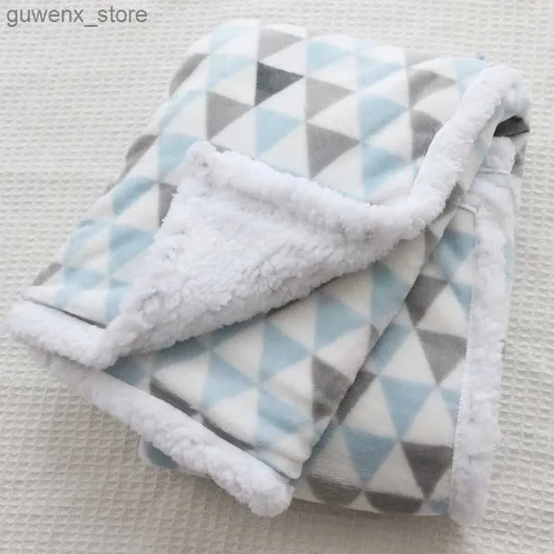 Coperte fasciate per bambini coperte per bambini nuove spesse strato a doppio strato morbido pile di pile infantile avvolgimento per busta per bambini neonati ragazze da letto trapunta coperta