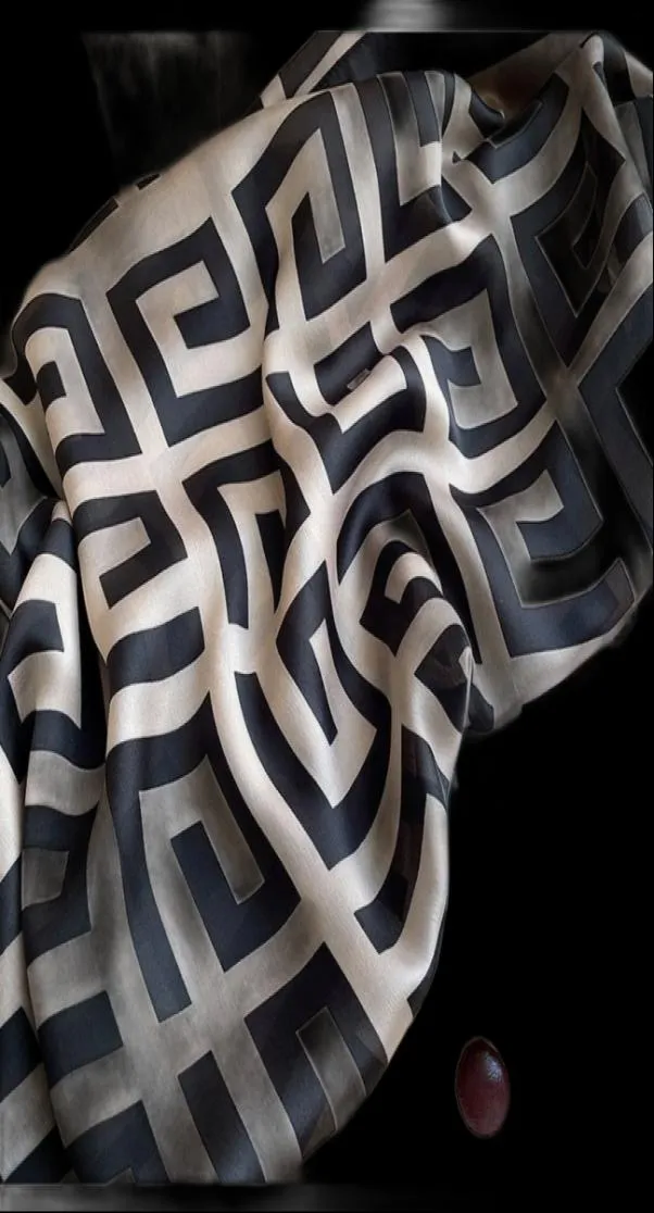 Halsdukar 2021 designer silkes halsduk kvinnor wrap retro sjal vinter högkvalitativ bufanda de los hombres9851794